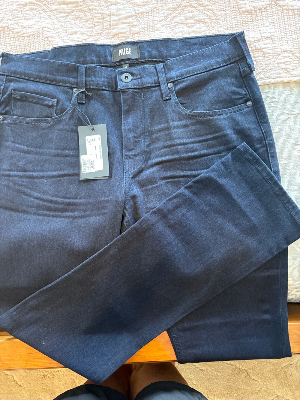 PAIGE Men’s Dark Indigo Skinny Jeans